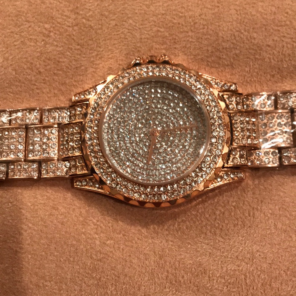 Beautiful Rose Gold Watch! Bling!!!